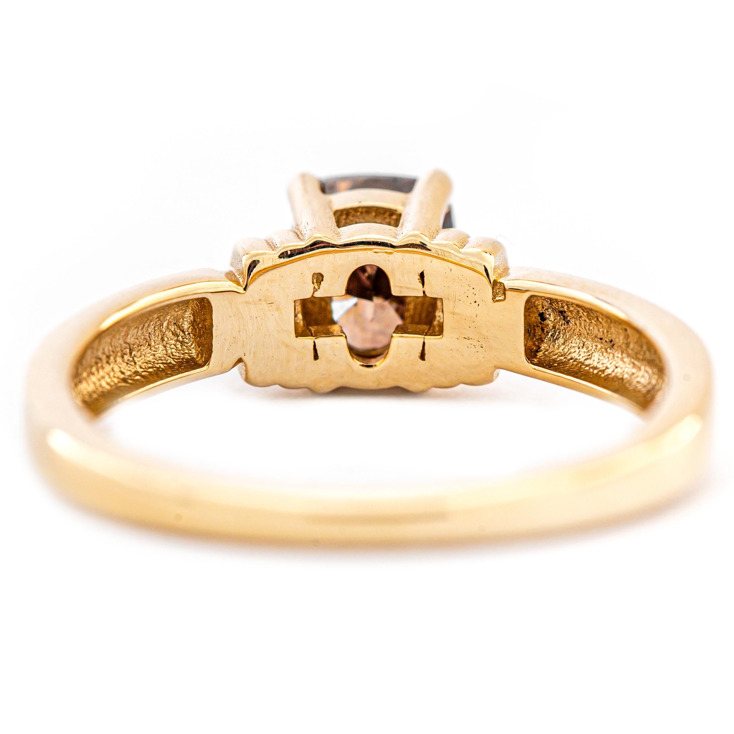 1.02ct Natural Fancy Deep Pinkish Brown Diamond Ring, No Reserve Price 2