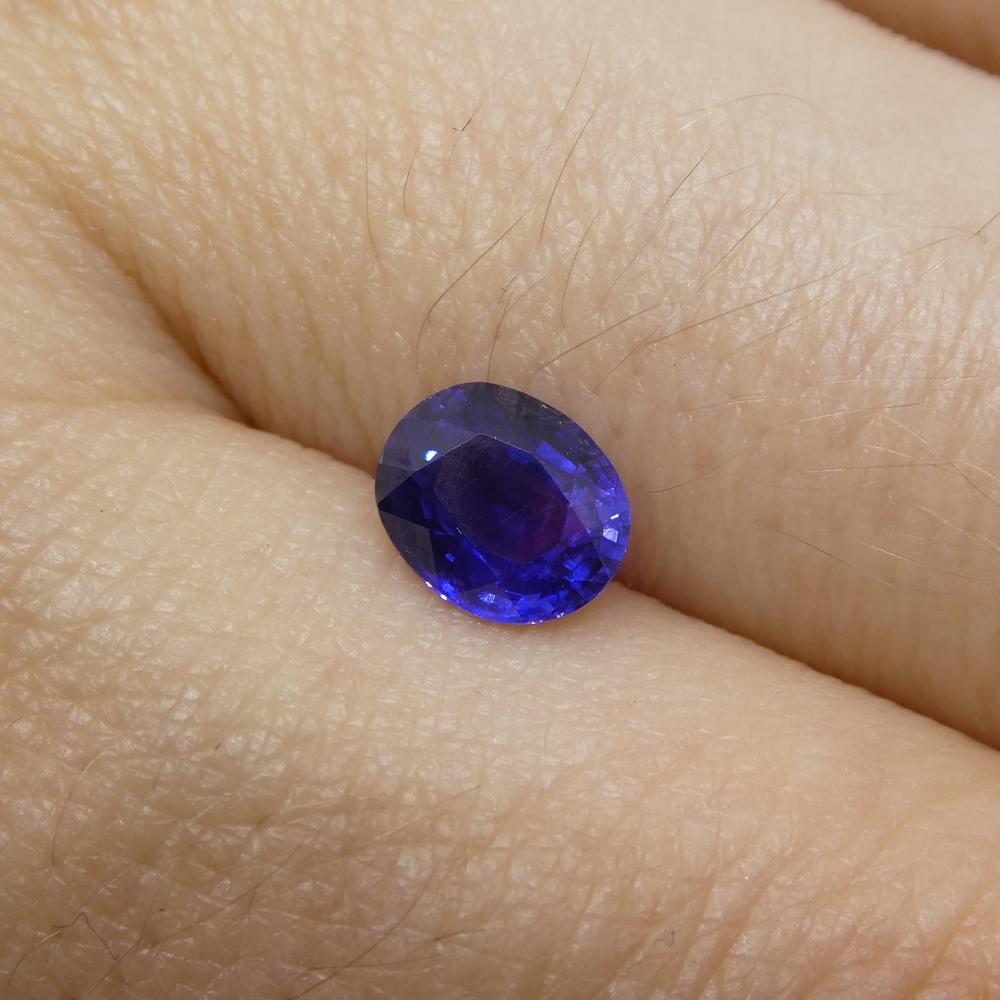 1.02ct Oval Purple Sapphire from Madagascar Unheated For Sale 6