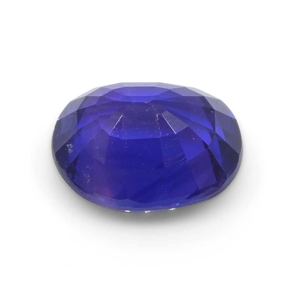 Saphir violet ovale 1.02 carat non chauffé de Madagascar Unisexe en vente