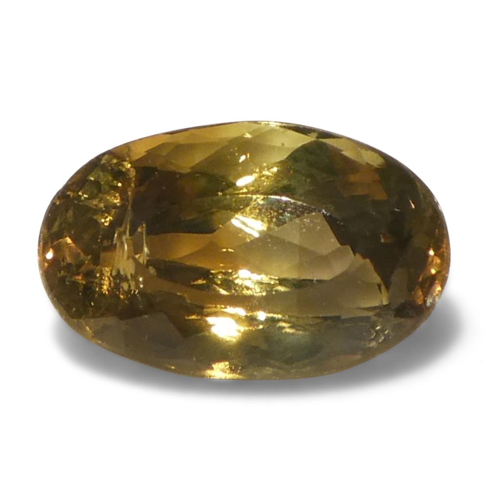 1.02ct Oval Yellowish Green to Yellowish Brown Alexandrite from Sri Lanka For Sale 6