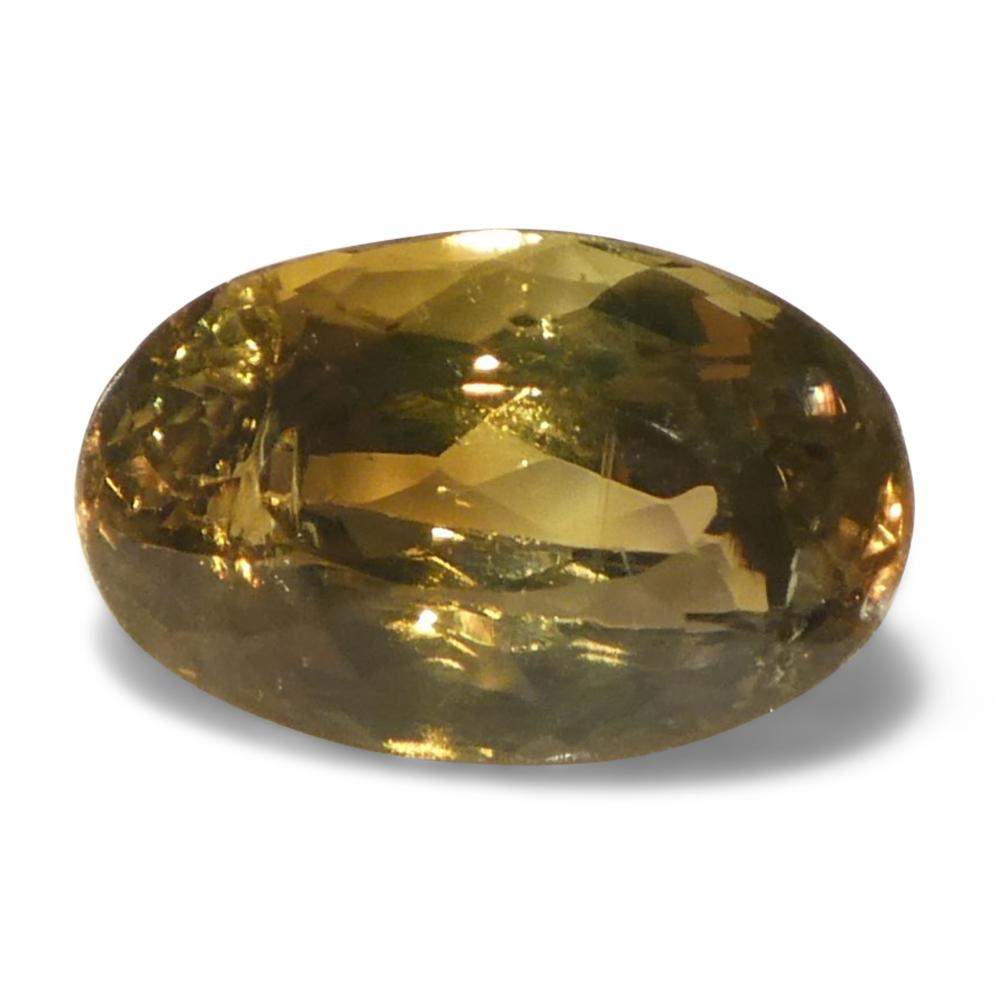 1.02ct Oval Yellowish Green to Yellowish Brown Alexandrite from Sri Lanka For Sale 7