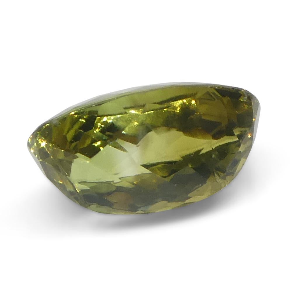 1.02ct Oval Yellowish Green to Yellowish Brown Alexandrite from Sri Lanka For Sale 3