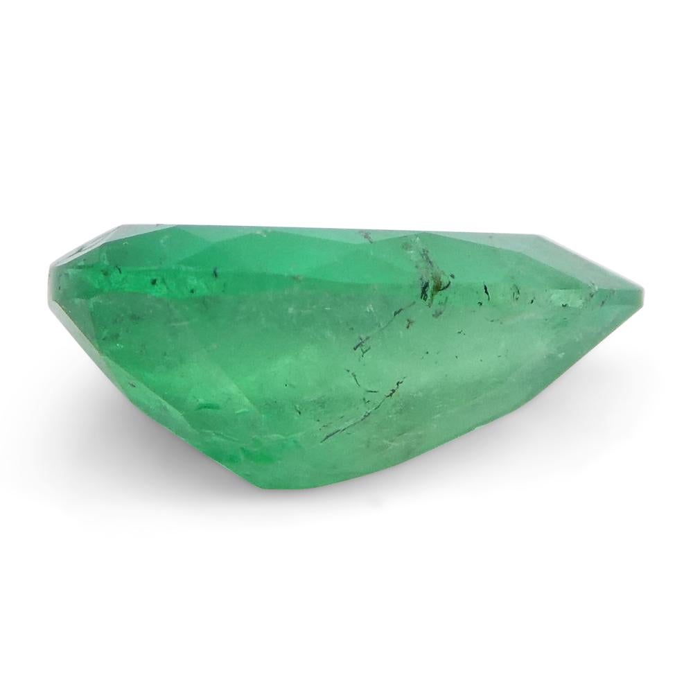 1.02ct Pear Green Emerald from Colombia For Sale 13