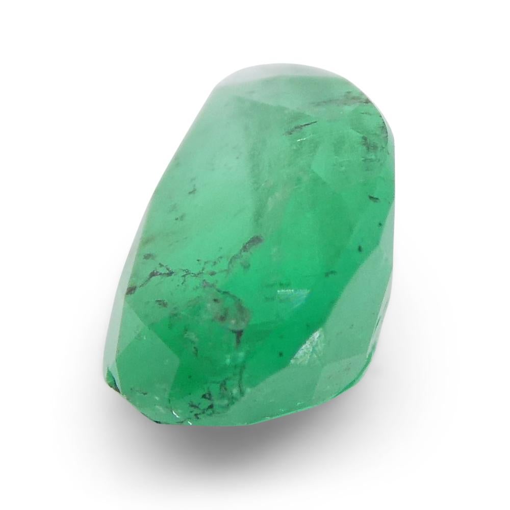 Women's or Men's 1.02ct Pear Green Emerald from Colombia For Sale