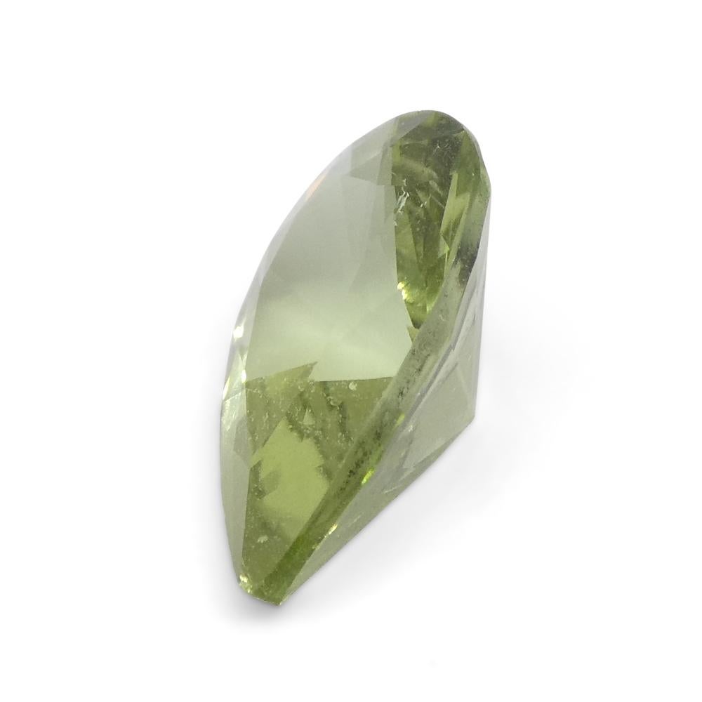 1.02ct Pear Green Tourmaline from Brazil In New Condition For Sale In Toronto, Ontario
