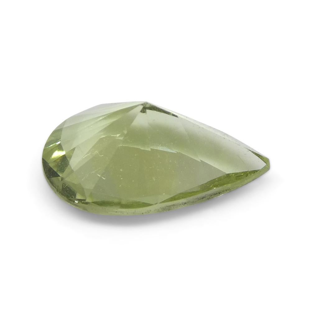 1.02ct Pear Green Tourmaline from Brazil For Sale 3