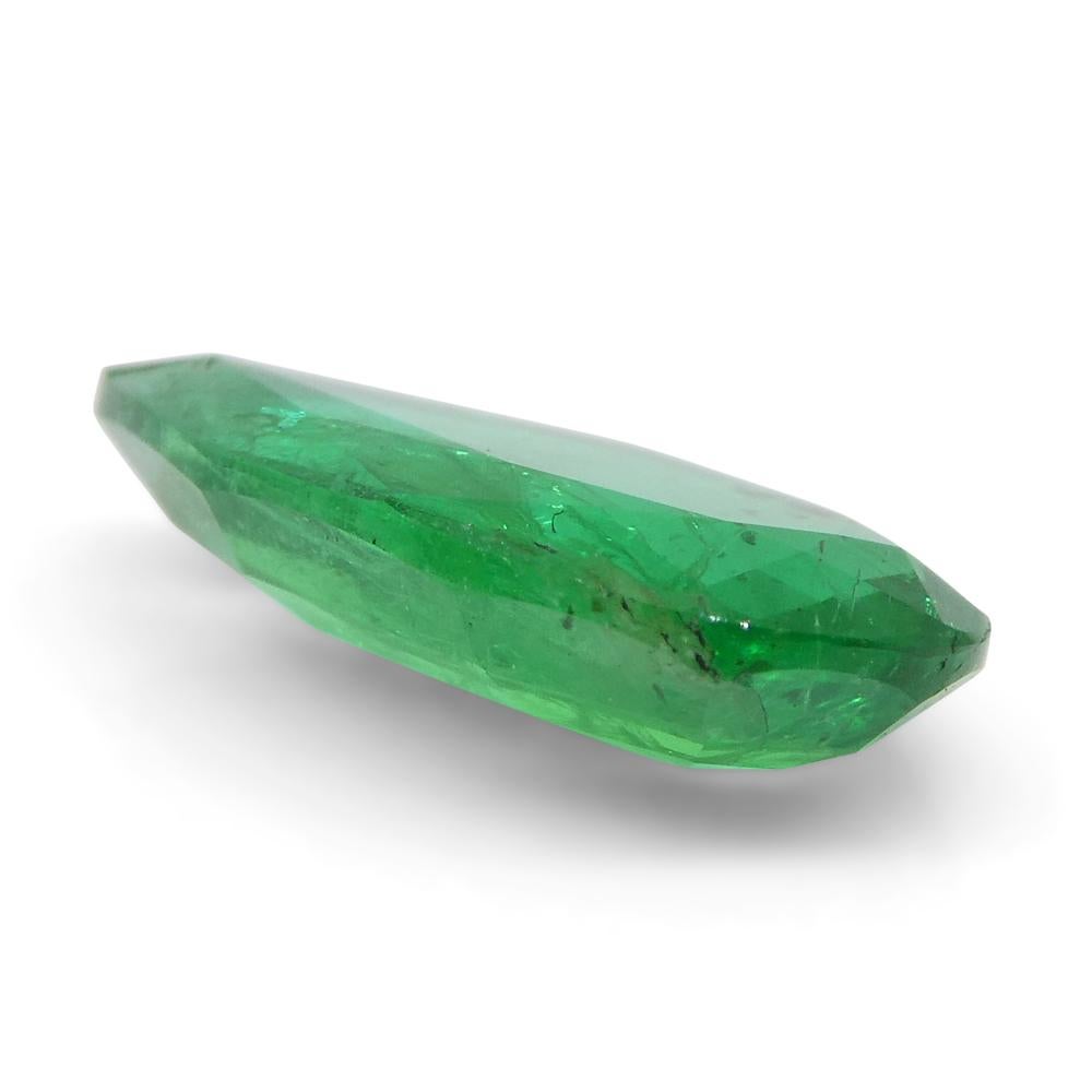 1.02ct Pear Shape Green Emerald from Zambia For Sale 1