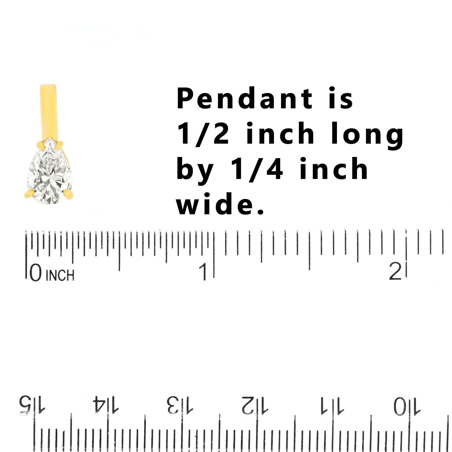 1.02ct Pear Shaped Diamond Pendant 1