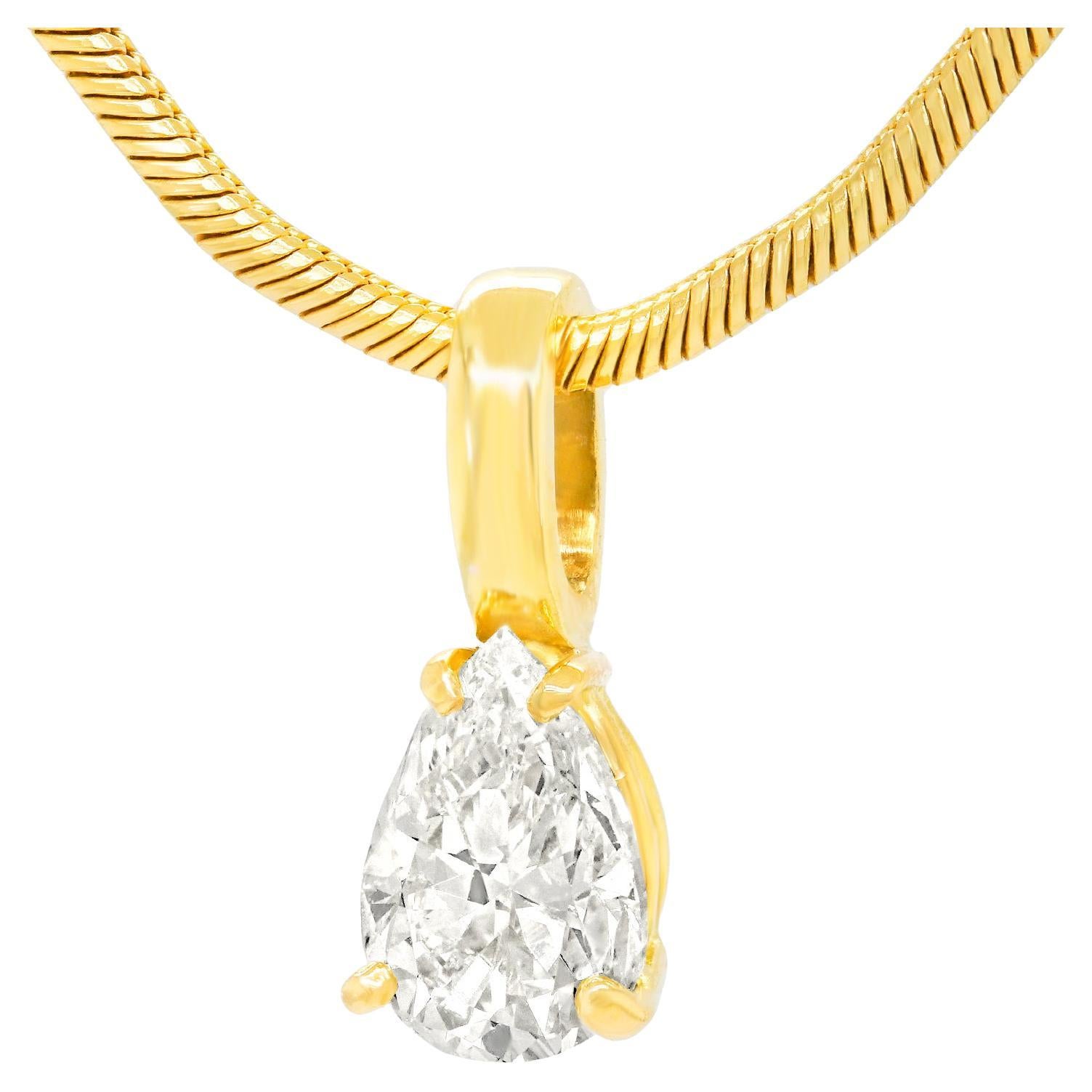 1.02ct Pear Shaped Diamond Pendant