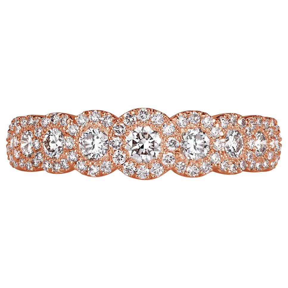 1.02ct Round Brilliant Cut Diamond Ring in 18k Rose Gold en venta