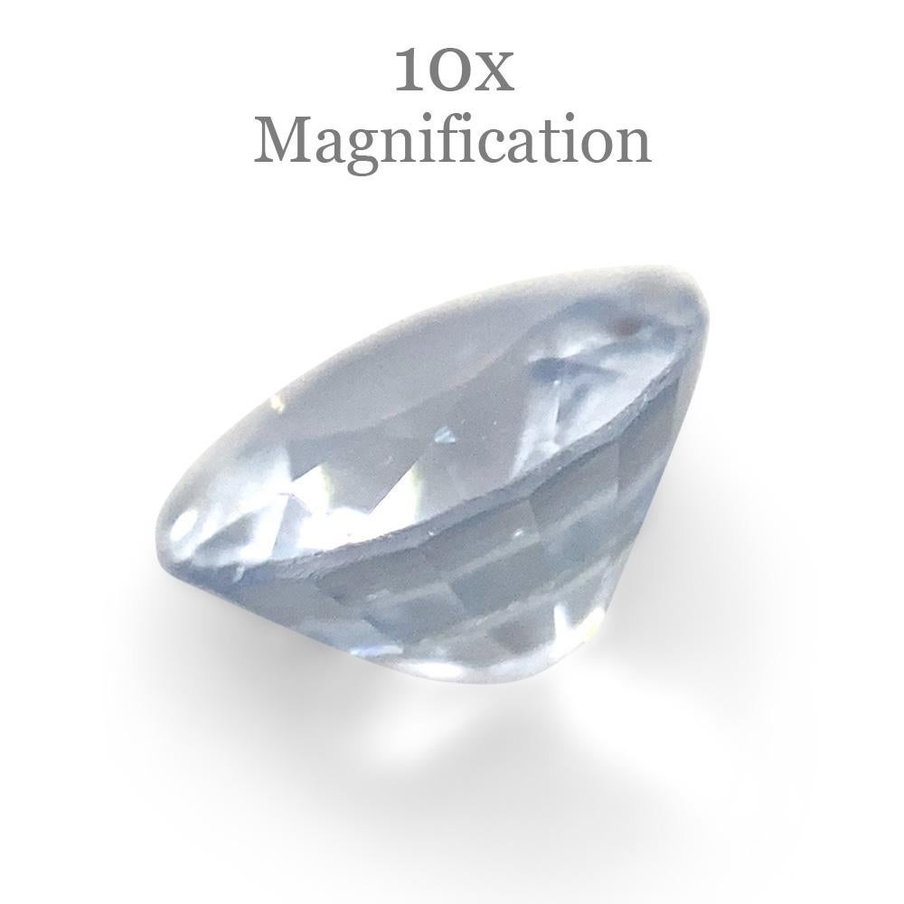 1.02ct Round Icy Blue Sapphire from Sri Lanka Unheated For Sale 5