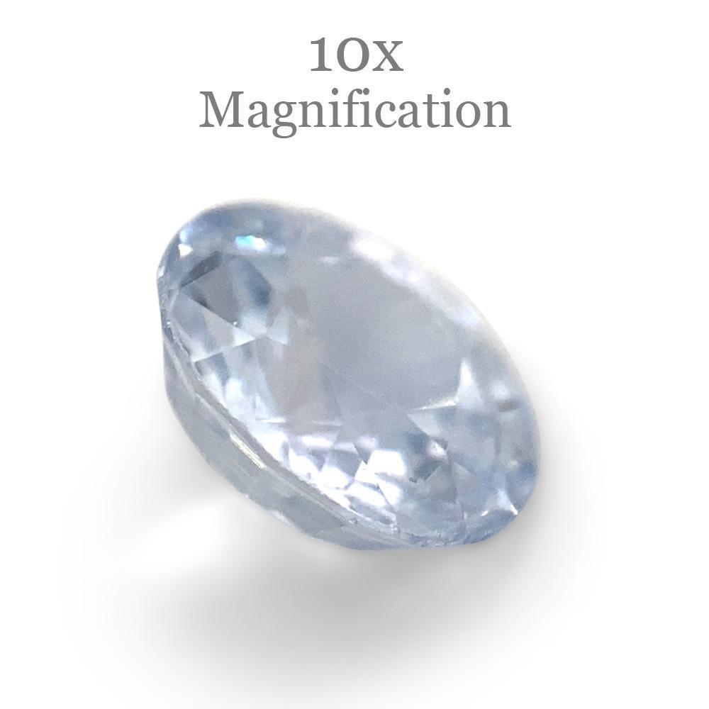 1.02ct Round Icy Blue Sapphire from Sri Lanka Unheated For Sale 7