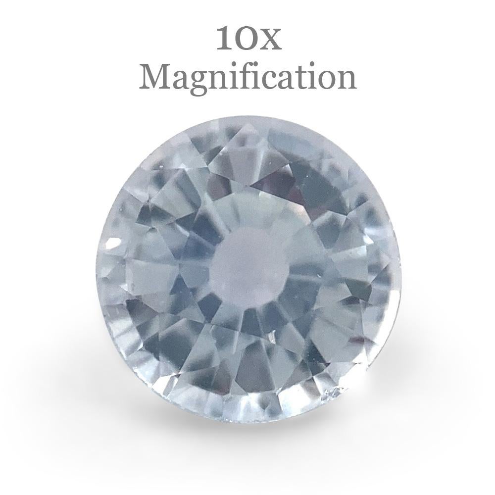 1.02ct Round Icy Blue Sapphire from Sri Lanka Unheated For Sale 1