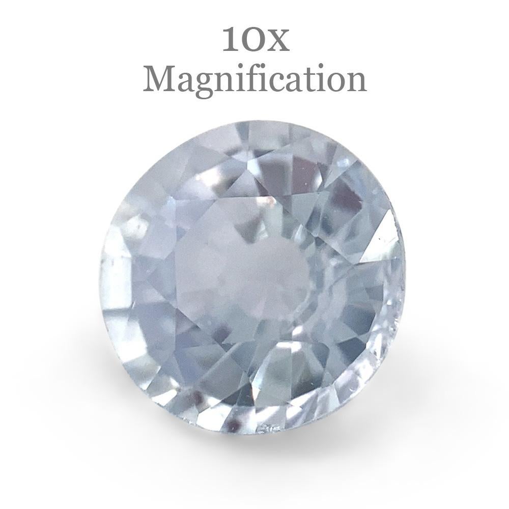 1.02ct Round Icy Blue Sapphire from Sri Lanka Unheated For Sale 2