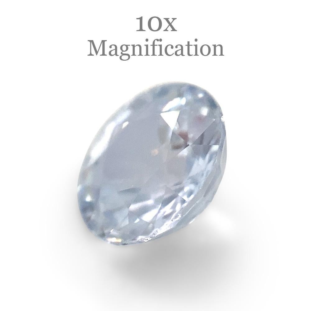 1.02ct Round Icy Blue Sapphire from Sri Lanka Unheated For Sale 4