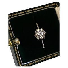 Anello con diamante solitario da 1,02 carati in oro bianco 18 carati, stile Tiffany, certificato GIA.