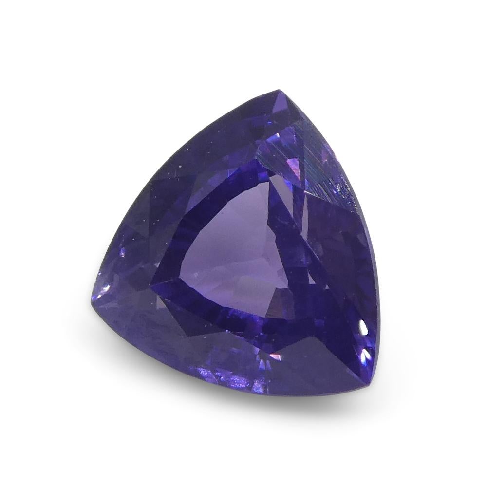 1.02ct Trillion Purple Sapphire from Madagascar Unheated For Sale 6