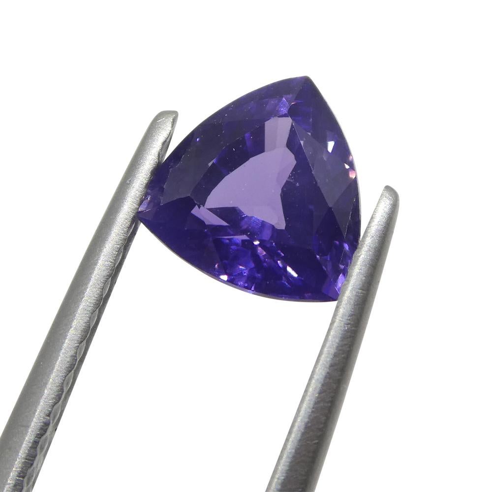 1.02ct Trillion Purple Sapphire from Madagascar Unheated For Sale 7