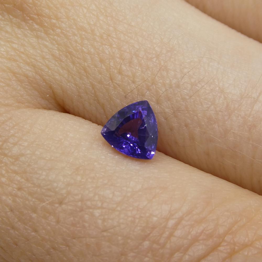 1.02ct Trillion Purple Sapphire from Madagascar Unheated In New Condition For Sale In Toronto, Ontario