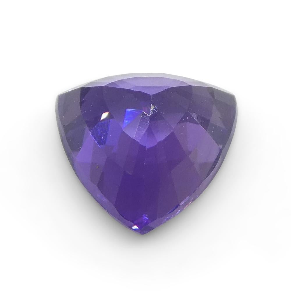 Women's or Men's 1.02ct Trillion Purple Sapphire from Madagascar Unheated For Sale