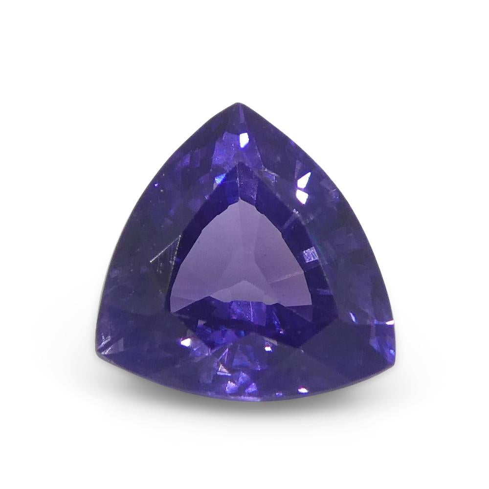 1.02ct Trillion Purple Sapphire from Madagascar Unheated For Sale 1