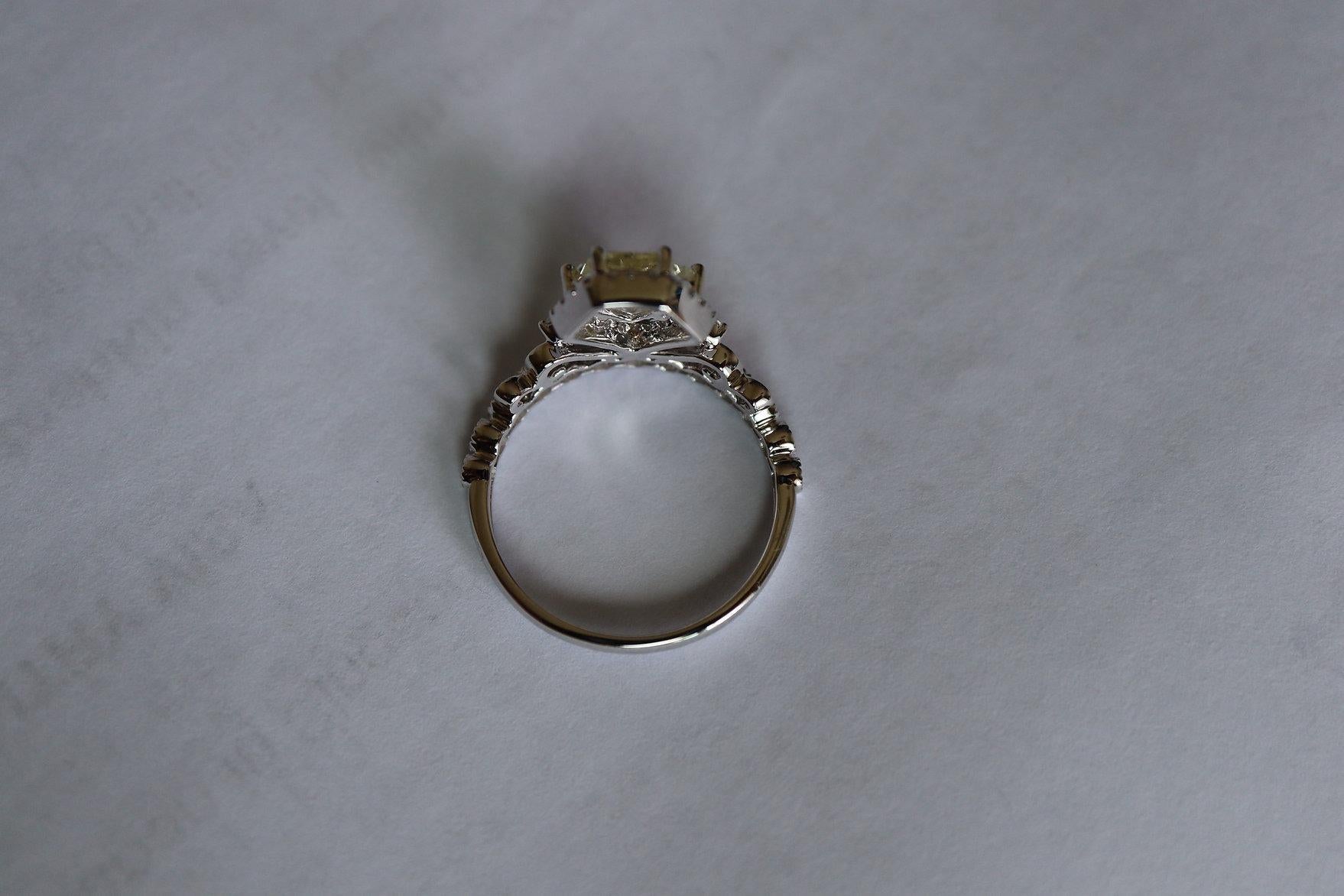 1.02Ct yellow sapphire and diamond ring in 18k solid gold

Yellow is a warm and inviting color often associated with happiness and joy. Similarly, crowns represent royalty and leadership. This yellow crown ring embodies these ideas, symbolizing