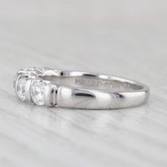 1.02ctw Diamant Hochzeit Jahrestag Band 14k Weißgold Größe 7 LEO GSI Cert
