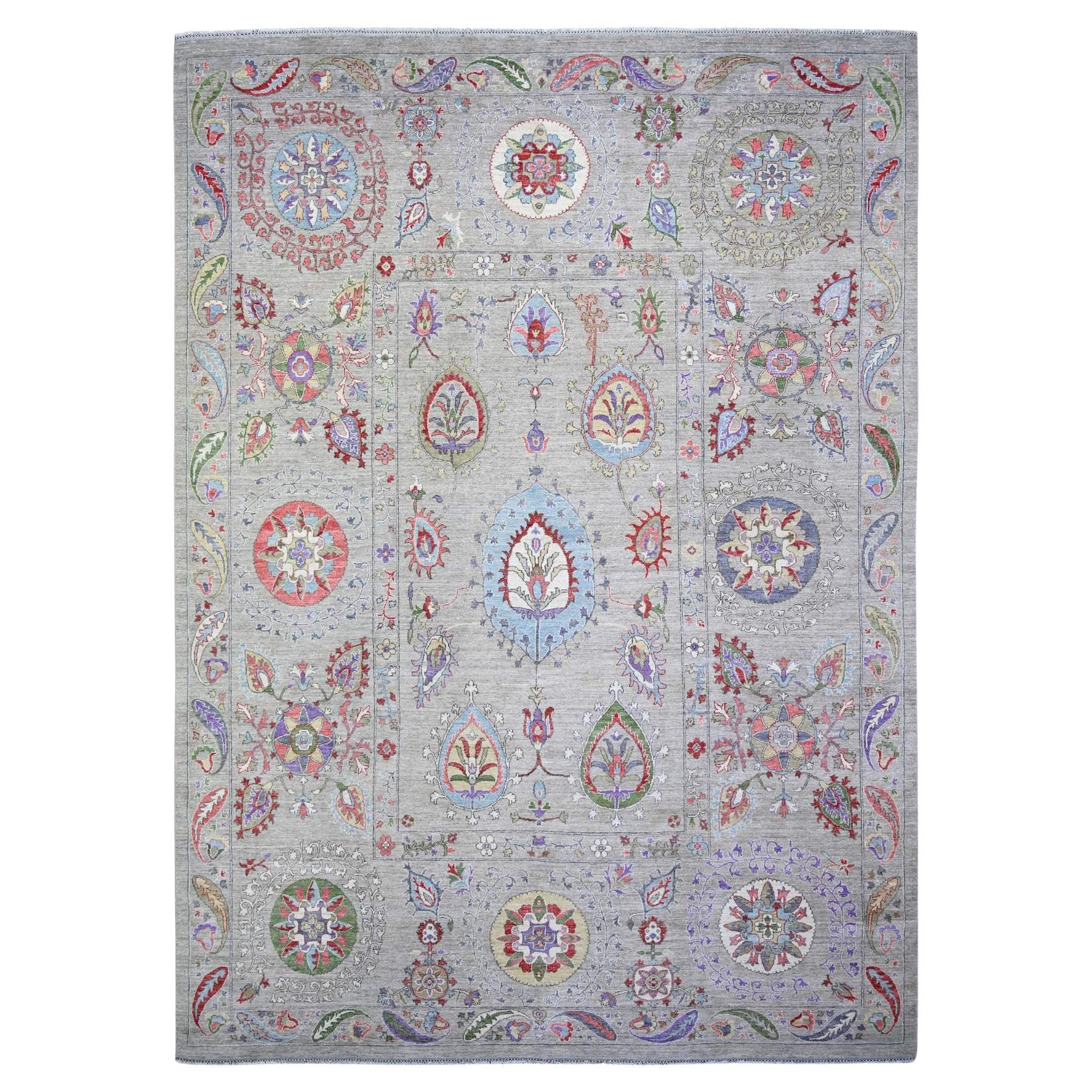 10'2"x13'10" Tan Color, Finer Peshawar, Natural Wool Hand Knotted Oriental Rug