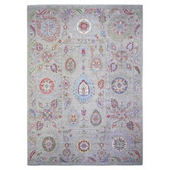 10'2"x13'10" Tan Color, Finer Peshawar, Natural Wool Hand Knotted Oriental Rug