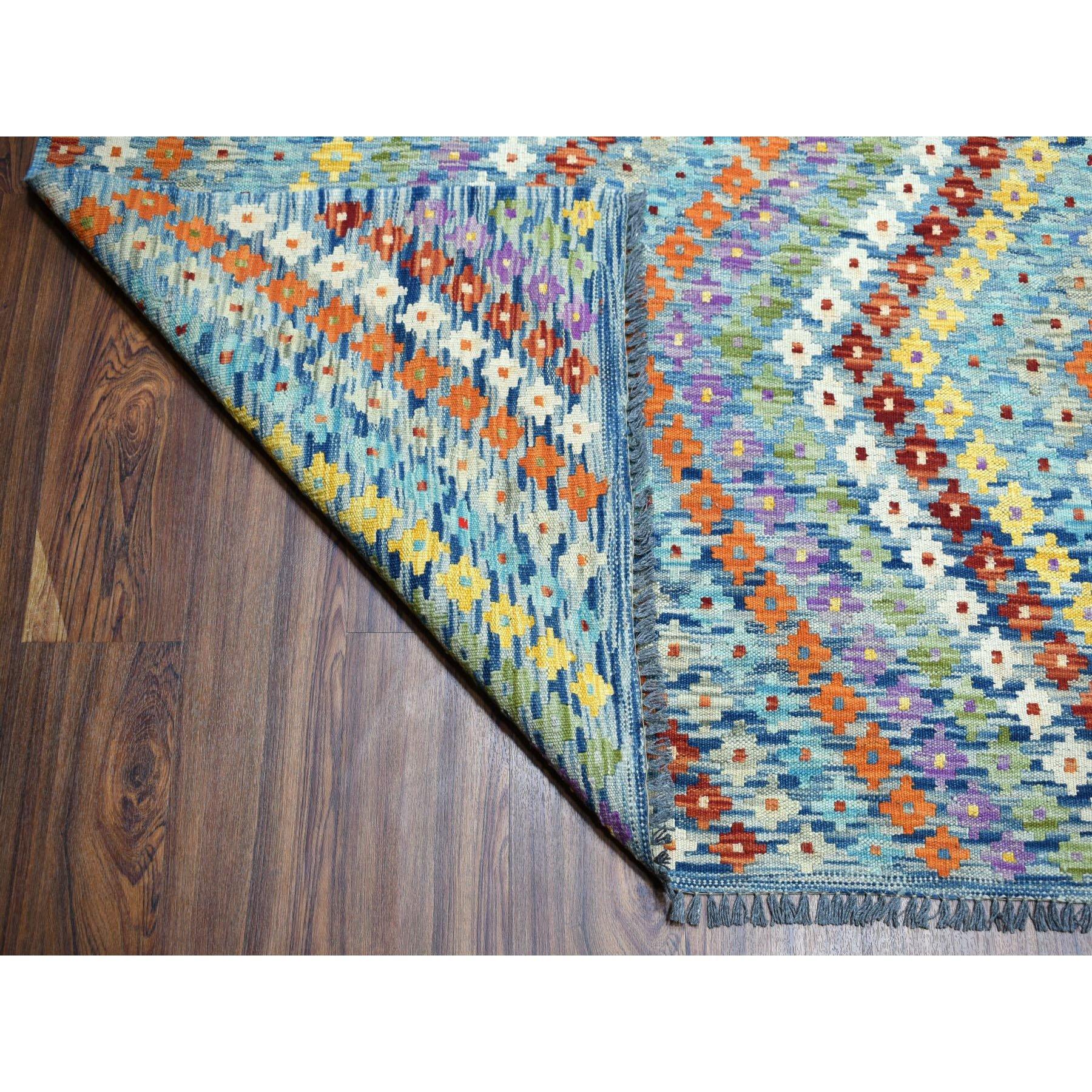 Rug afghano colorato Rug & Kilim in pura lana intrecciata a mano In condizioni Nuovo in vendita a Carlstadt, NJ