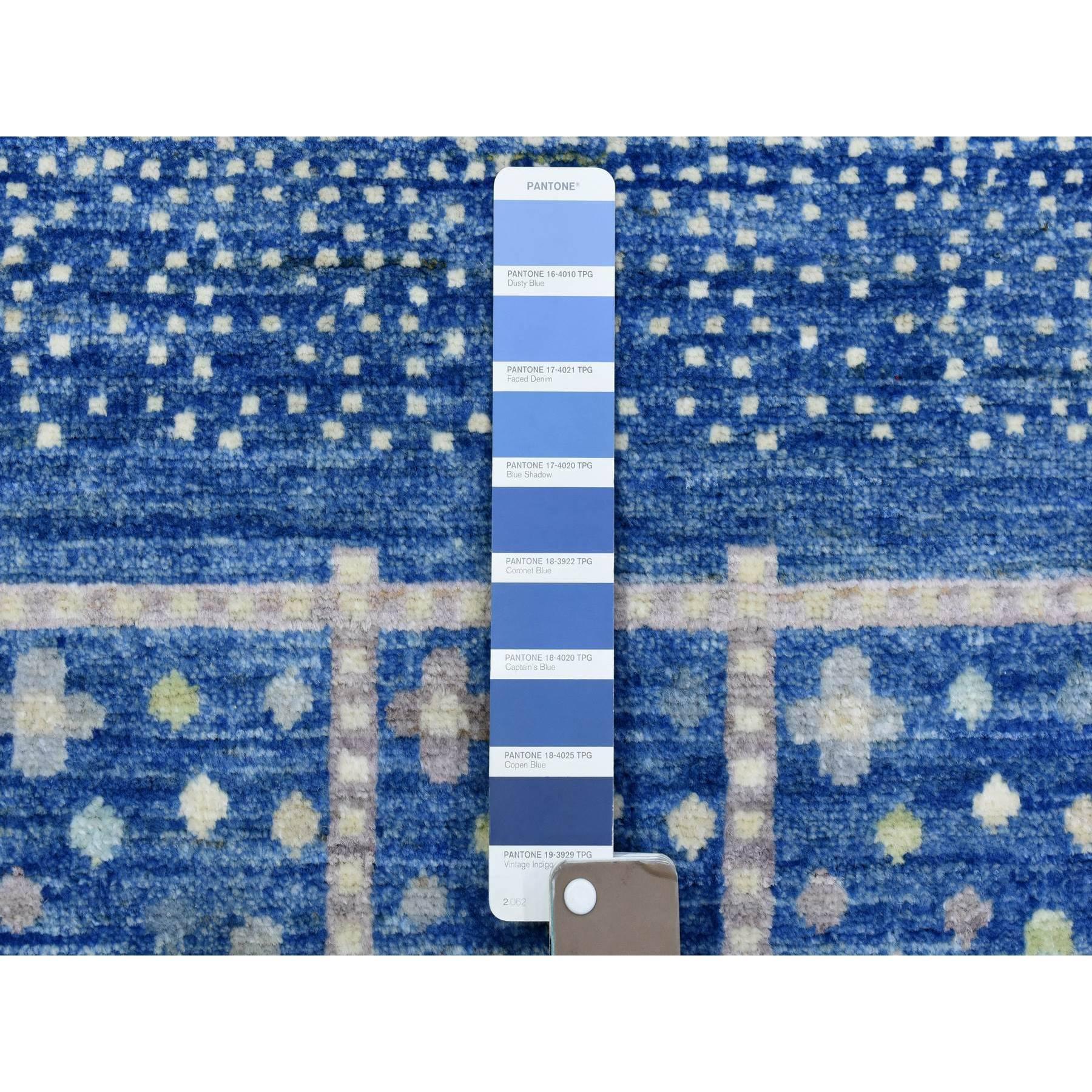 Laine Tapis oriental noué à la main bleu afghan Kashkuli Gabbeh Design 10'2