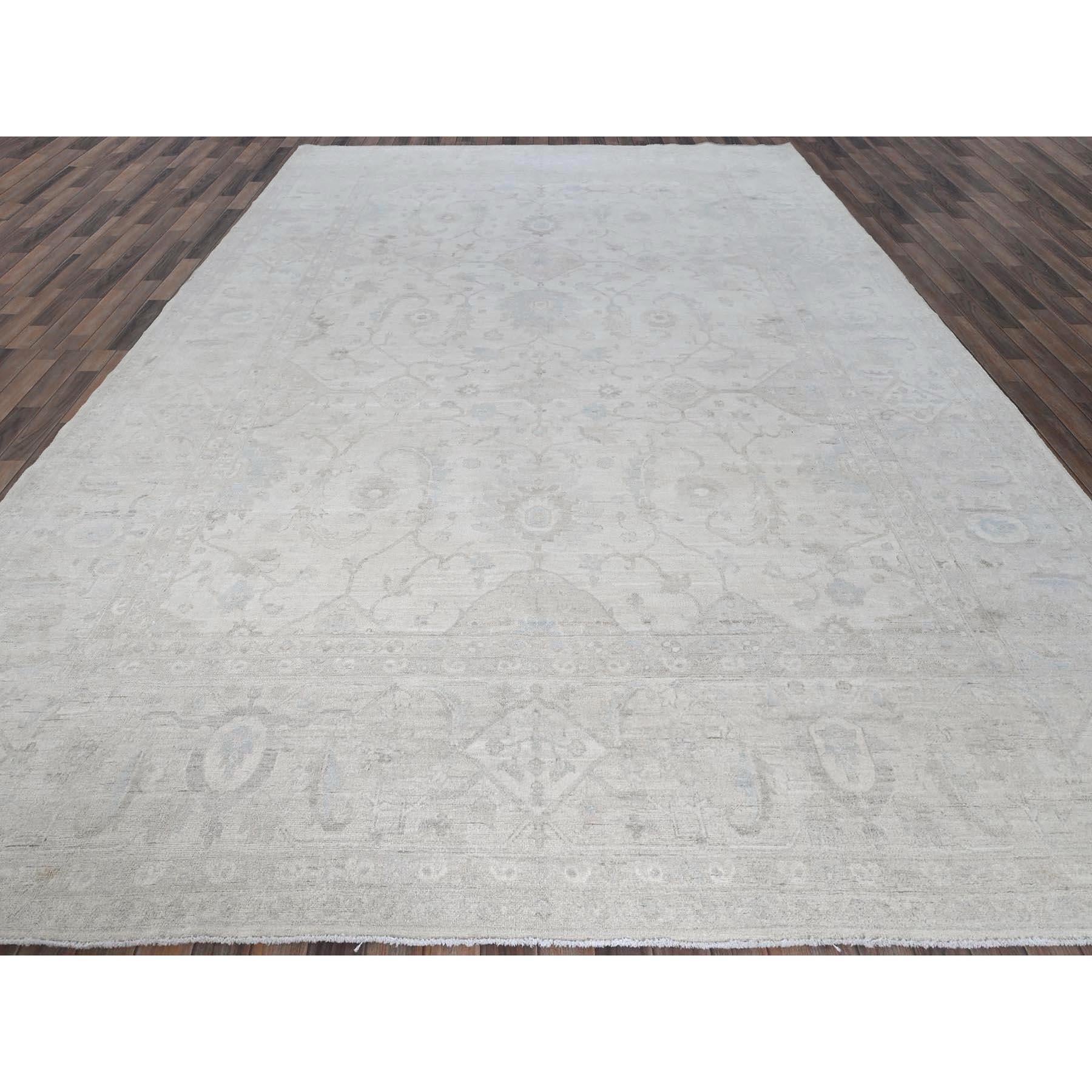 Vista White, White Wash Peshawar with All Over Vines Design, Hand Knotted, Pure Wool, Densely Woven, Oriental Rug
Primary materials: Wool
Latex: No Pile 
height: 0.25 Inches
Style: Transitional
Primary color: Ivory
Secondary colors: Brown,