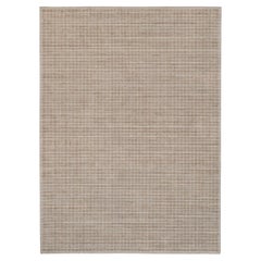 10'2"x14' Sand Brown Modern Plain Decor Box Design Loomed Knotted Soft Wool Rug