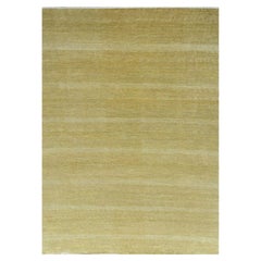 10'2 "x14'2" Gold Farbe Modern Grass Design Handgeknüpft Wolle & Seide Orientteppich