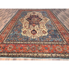 10'2"x14'6" Blue Farahan Sarouk Design Aryana Collection Hand Knotted Wool Rug