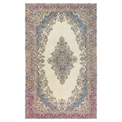 10'2"x16' Ivory Vintage Zoroastrian Karman Hand Knotted Pure Wool Oriental Rug