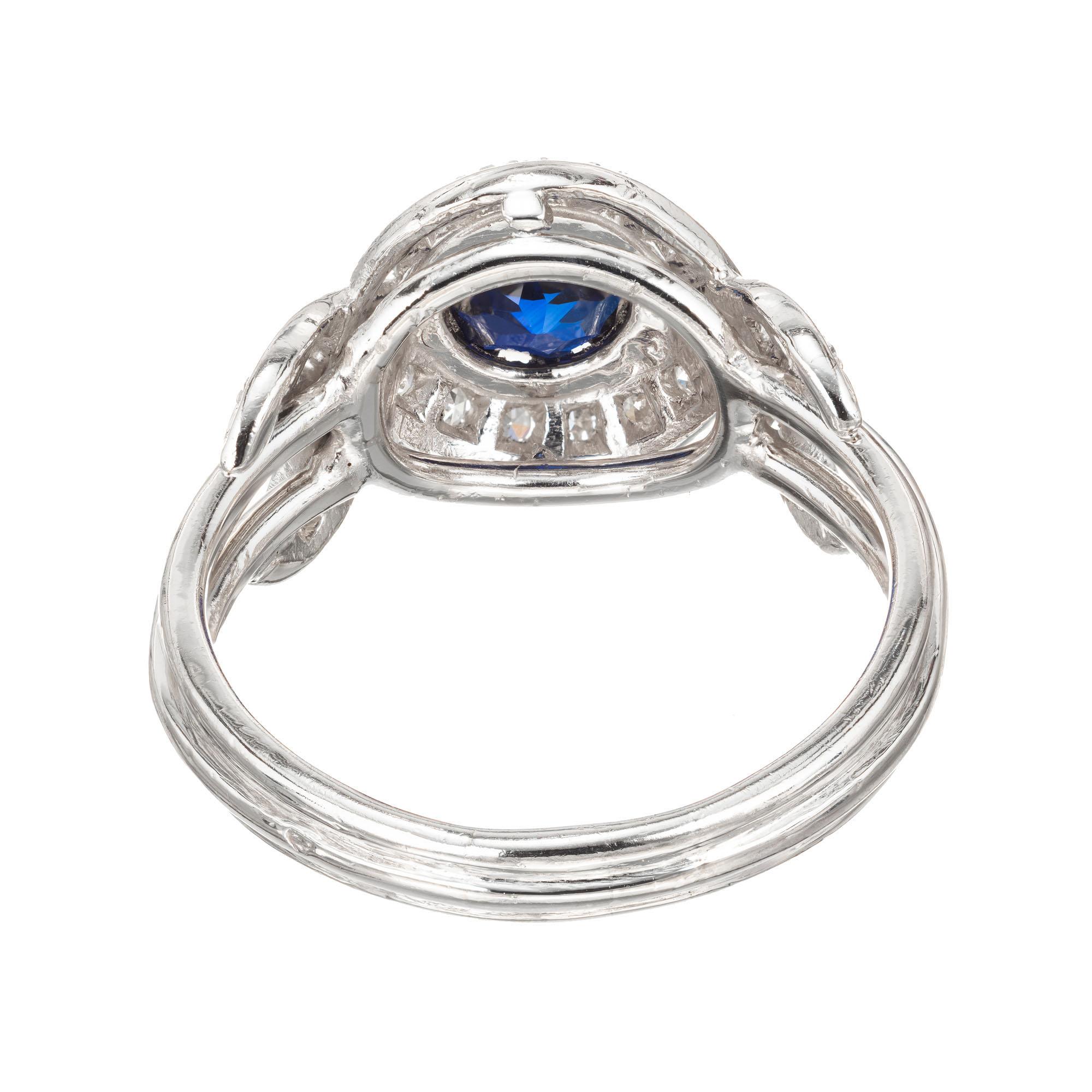 platinum ceylon sapphire ring