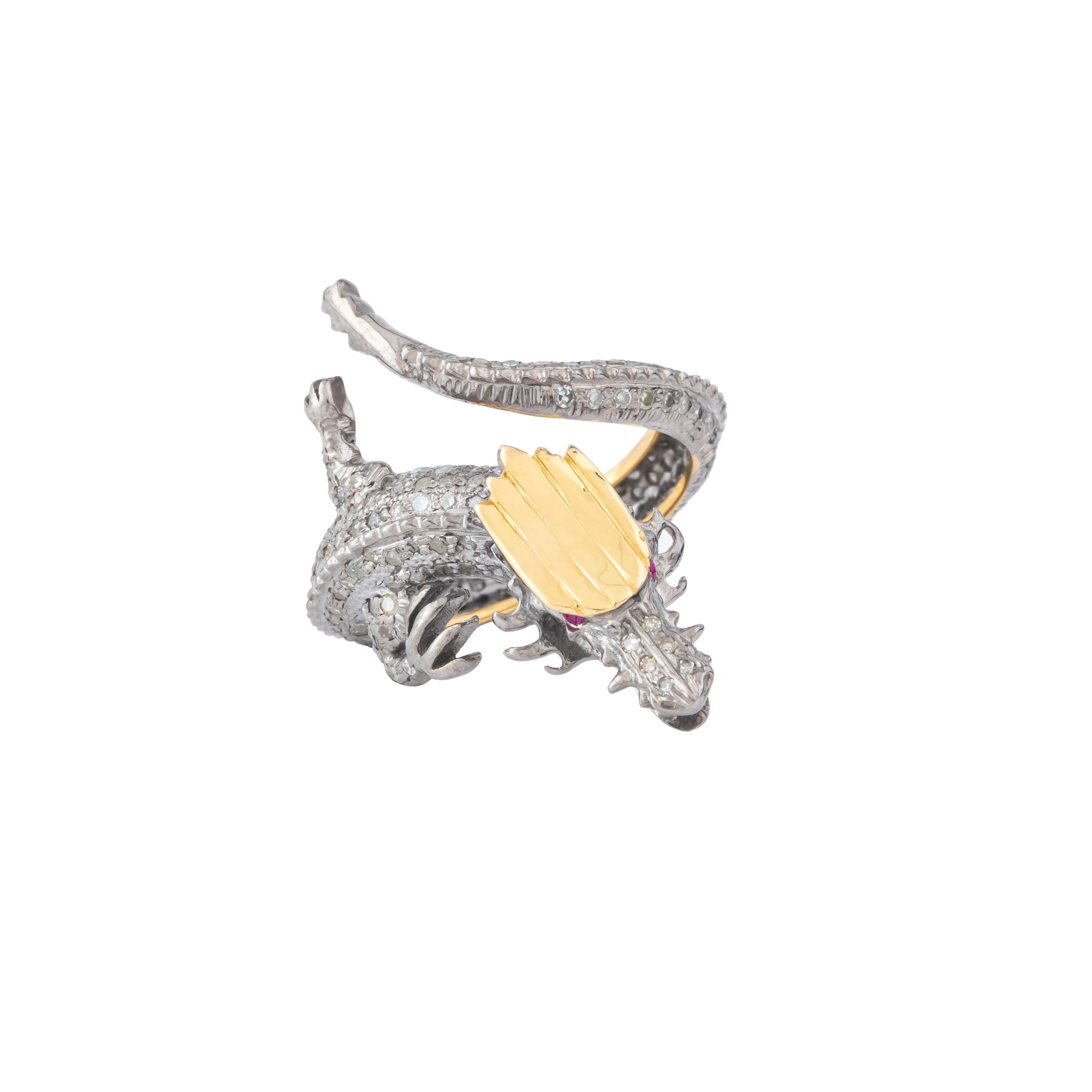 Contemporary 1.03 Carat Diamond Modern Style Cocktail Ring For Sale