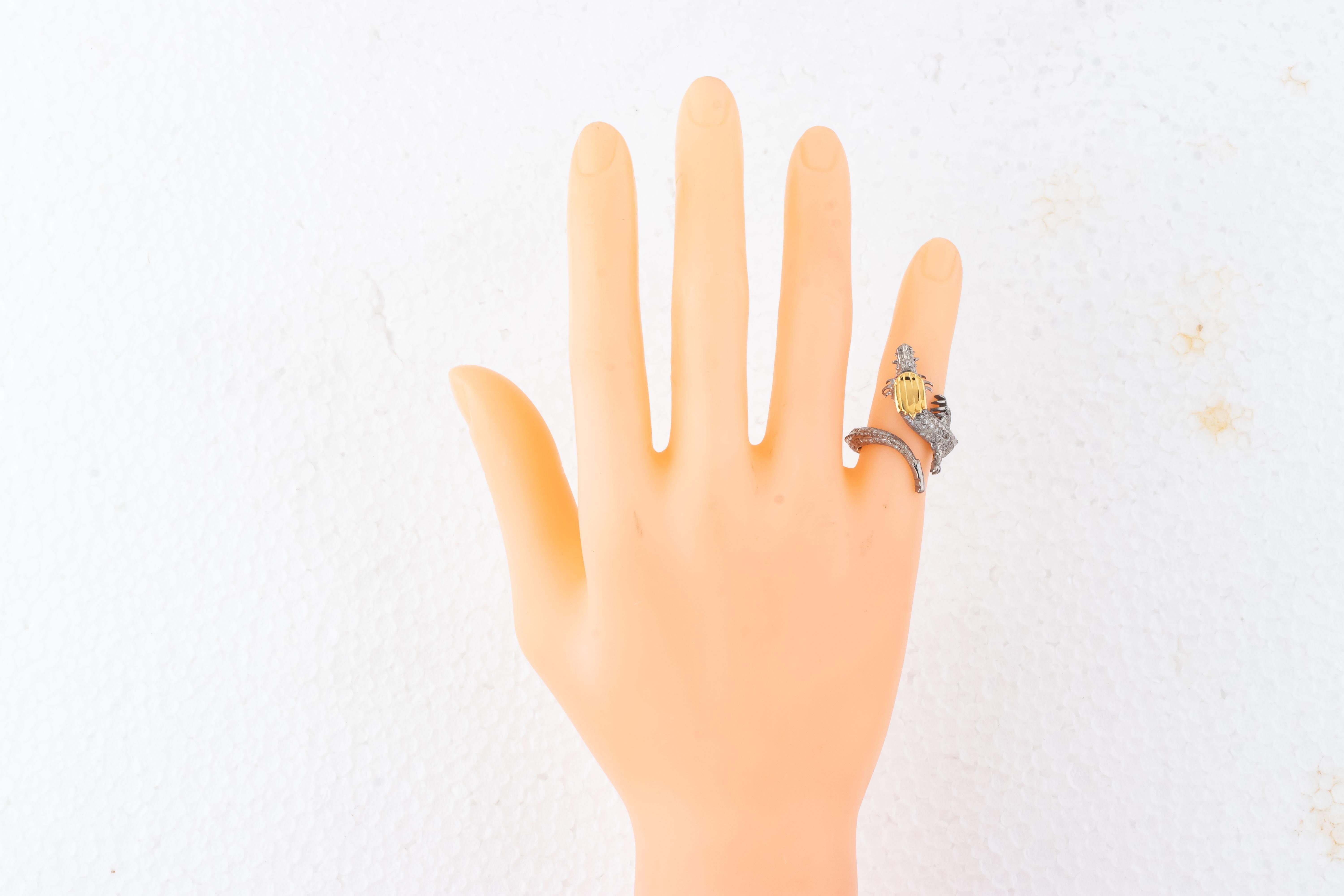 1.03 Carat Diamond Modern Style Cocktail Ring In New Condition For Sale In Jaipur, IN