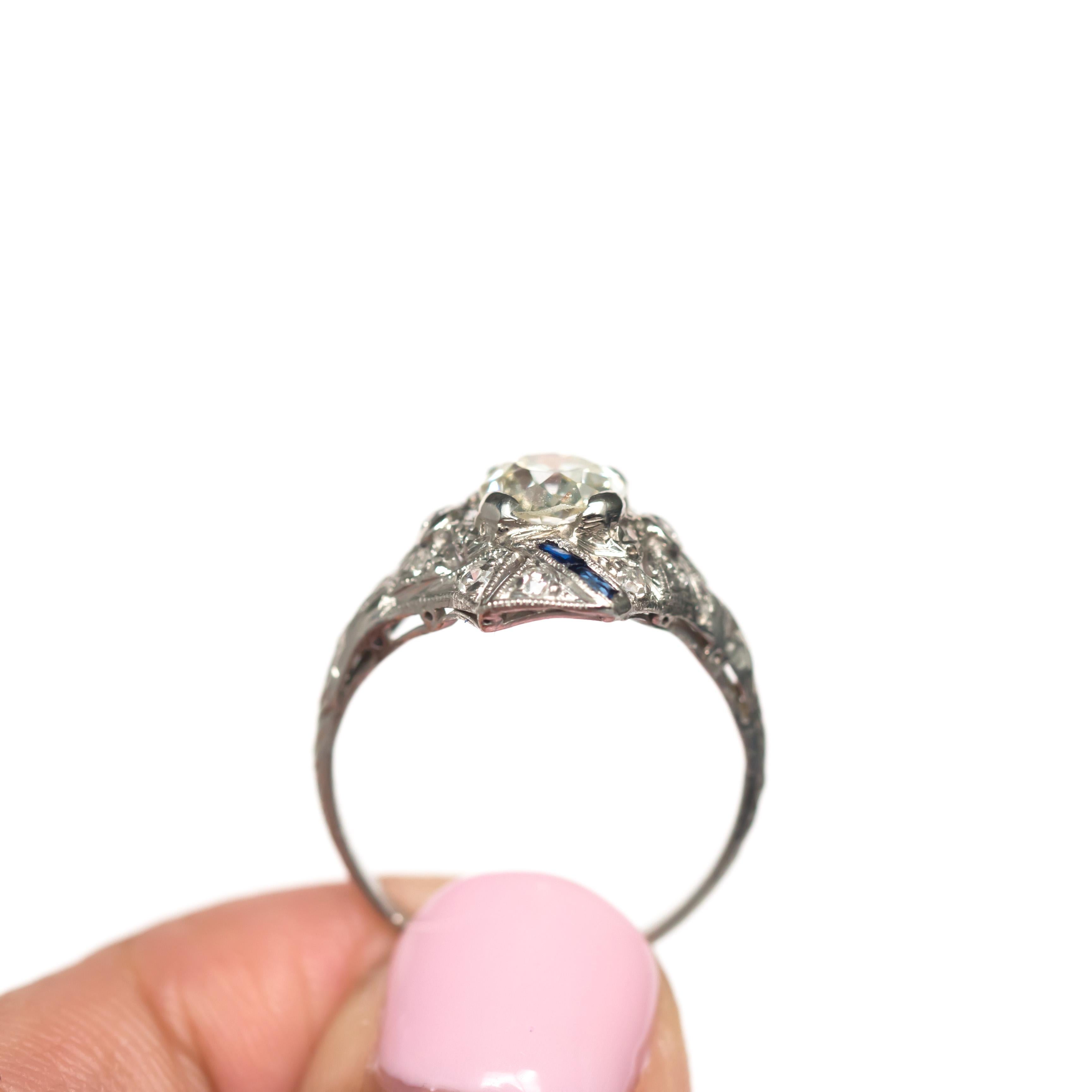 1,03 Karat Diamant-Verlobungsring aus Platin Damen im Angebot