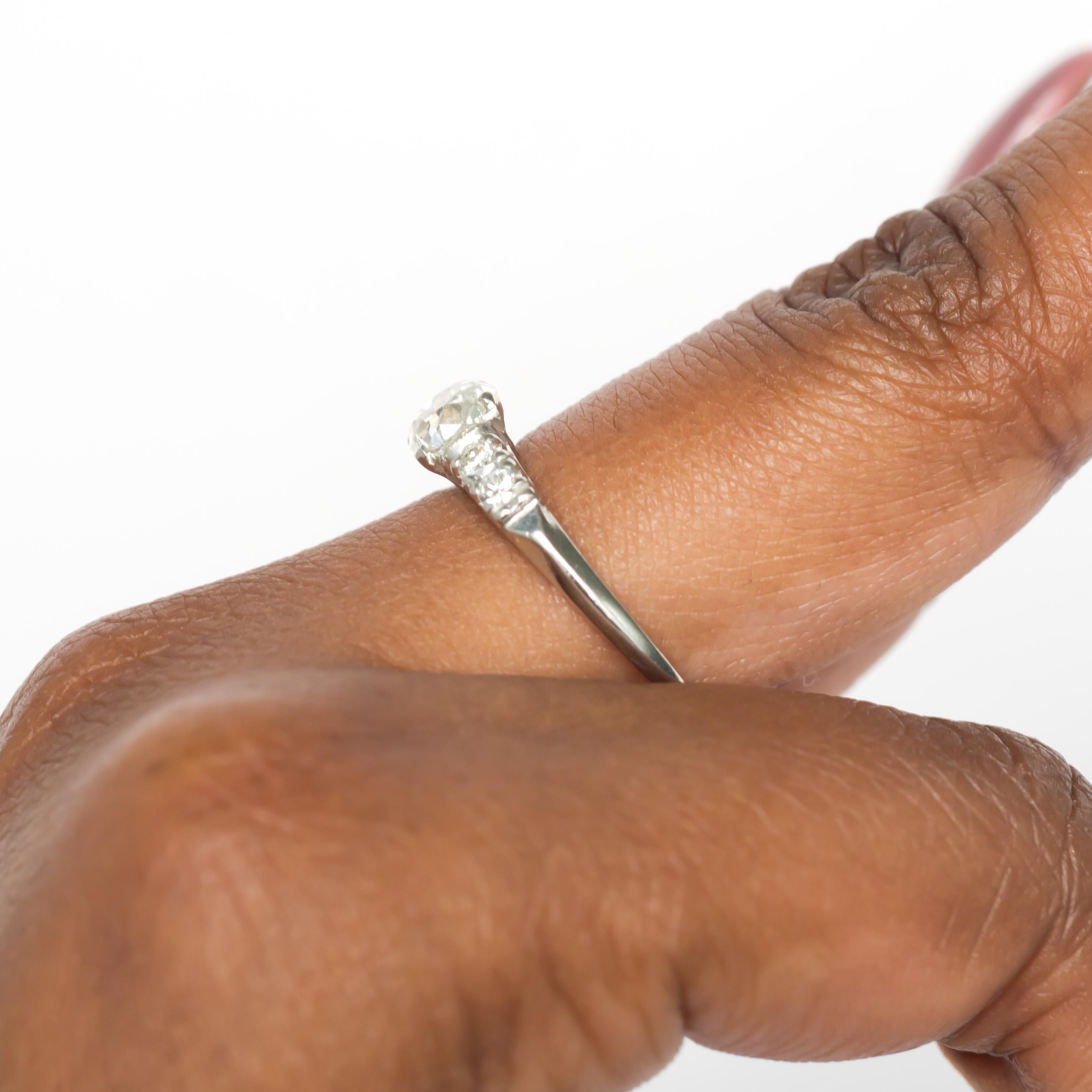 1.03 Carat Diamond Platinum Engagement Ring For Sale 1