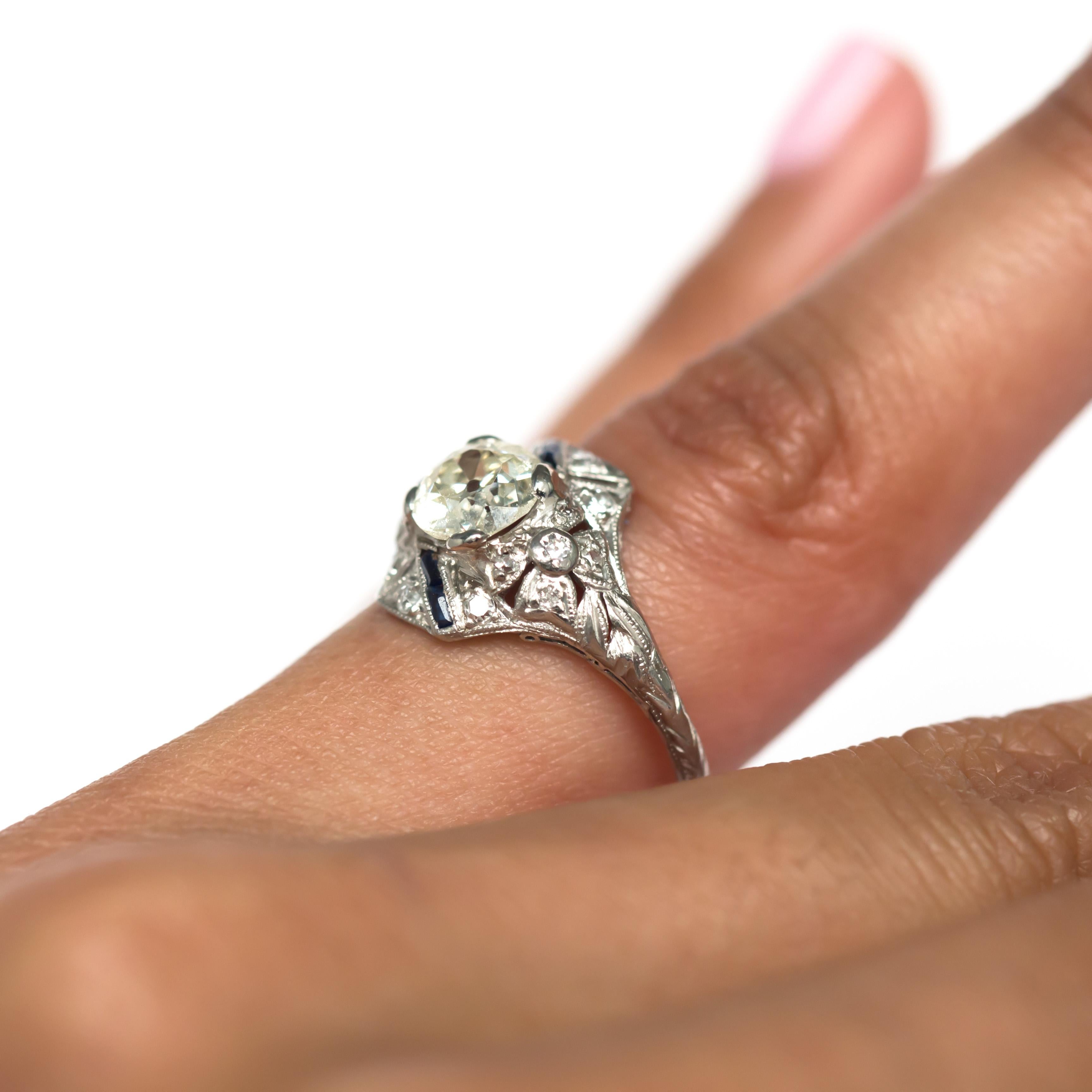 1,03 Karat Diamant-Verlobungsring aus Platin im Angebot 2