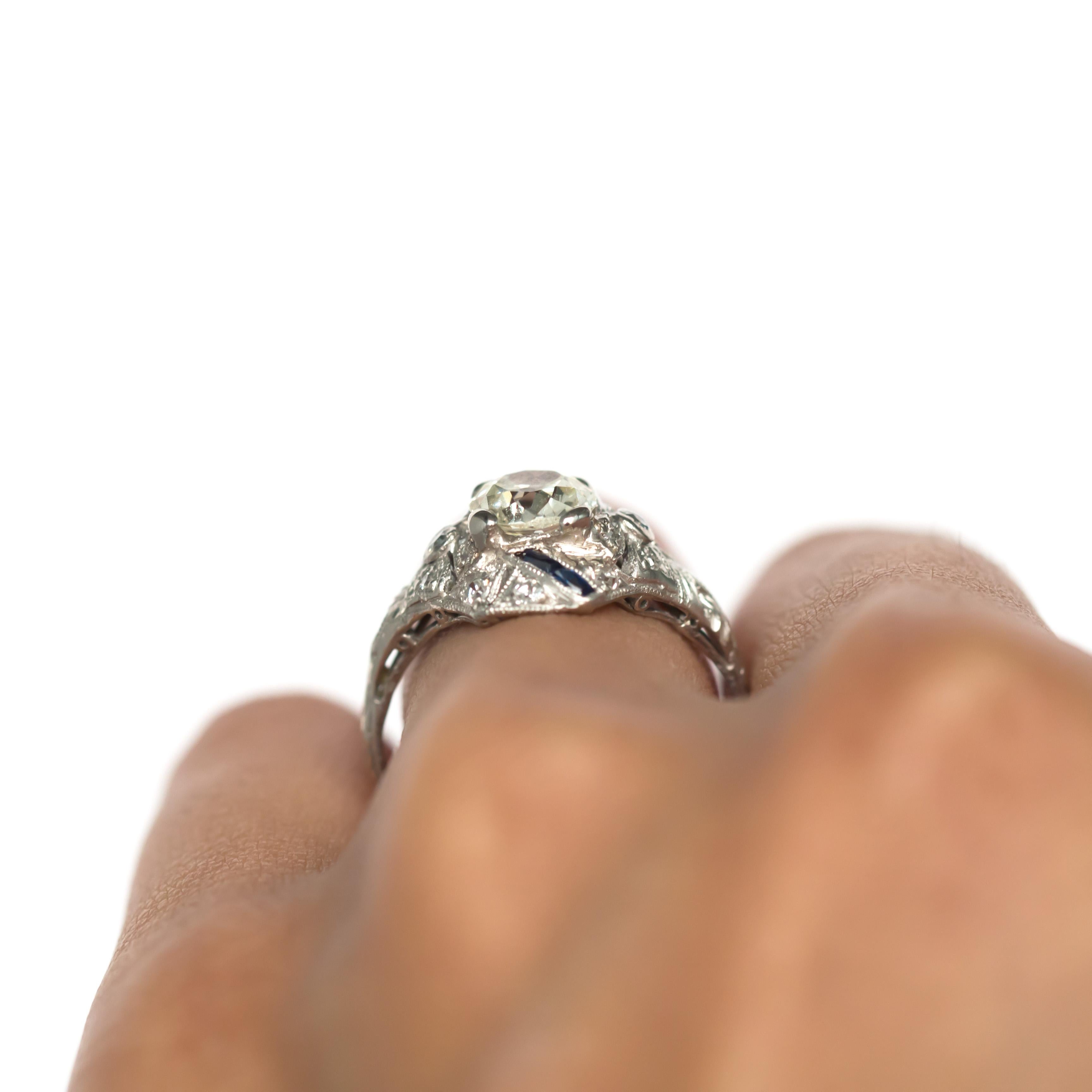 1,03 Karat Diamant-Verlobungsring aus Platin im Angebot 3