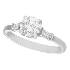 1.03 Carat Diamond Platinum Solitaire Engagement Ring