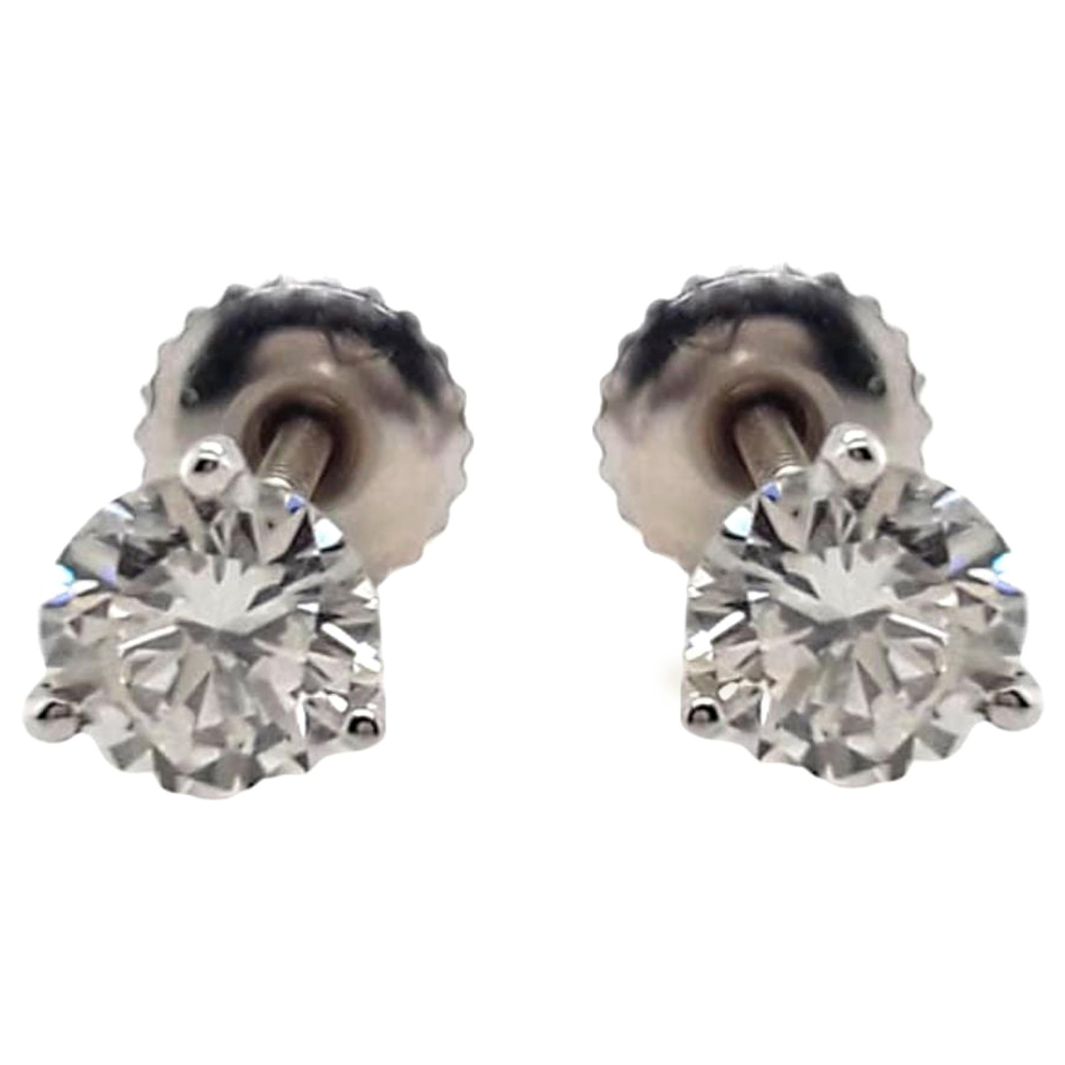 1.03 Carat Diamond Stud Earrings