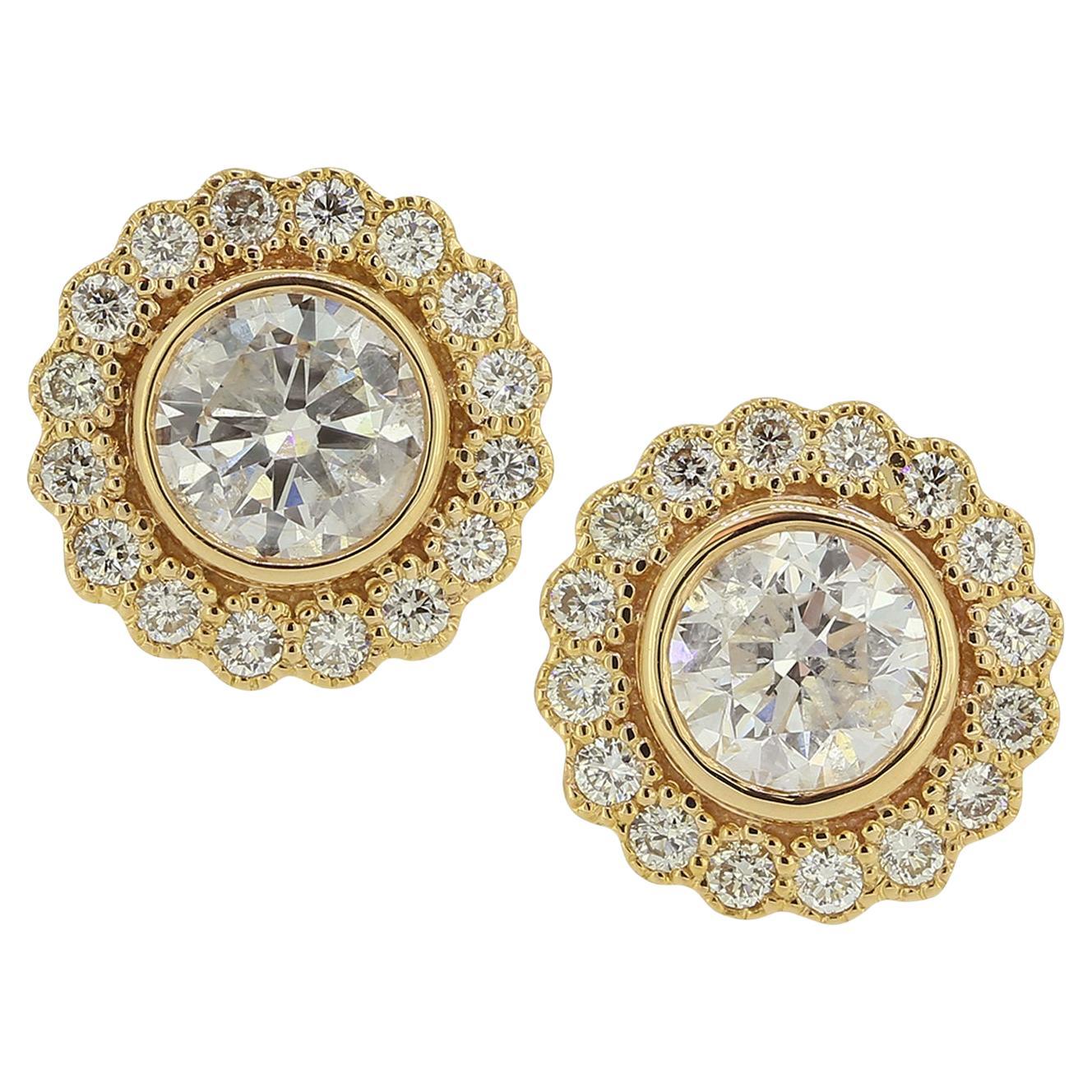 1.03 Carat Diamond Stud Earrings