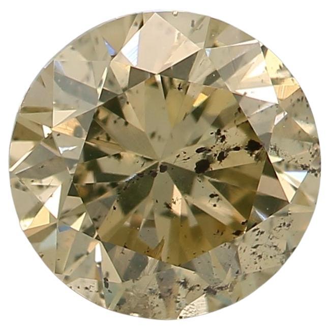 1.03-CARAT, FANCY BROWNISH YELLOW, CUT DIAMOND I1 Clarity GIA Certified For Sale