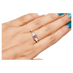 Bague en diamant rose de 1.03 carat VS Clarity AGL Certified