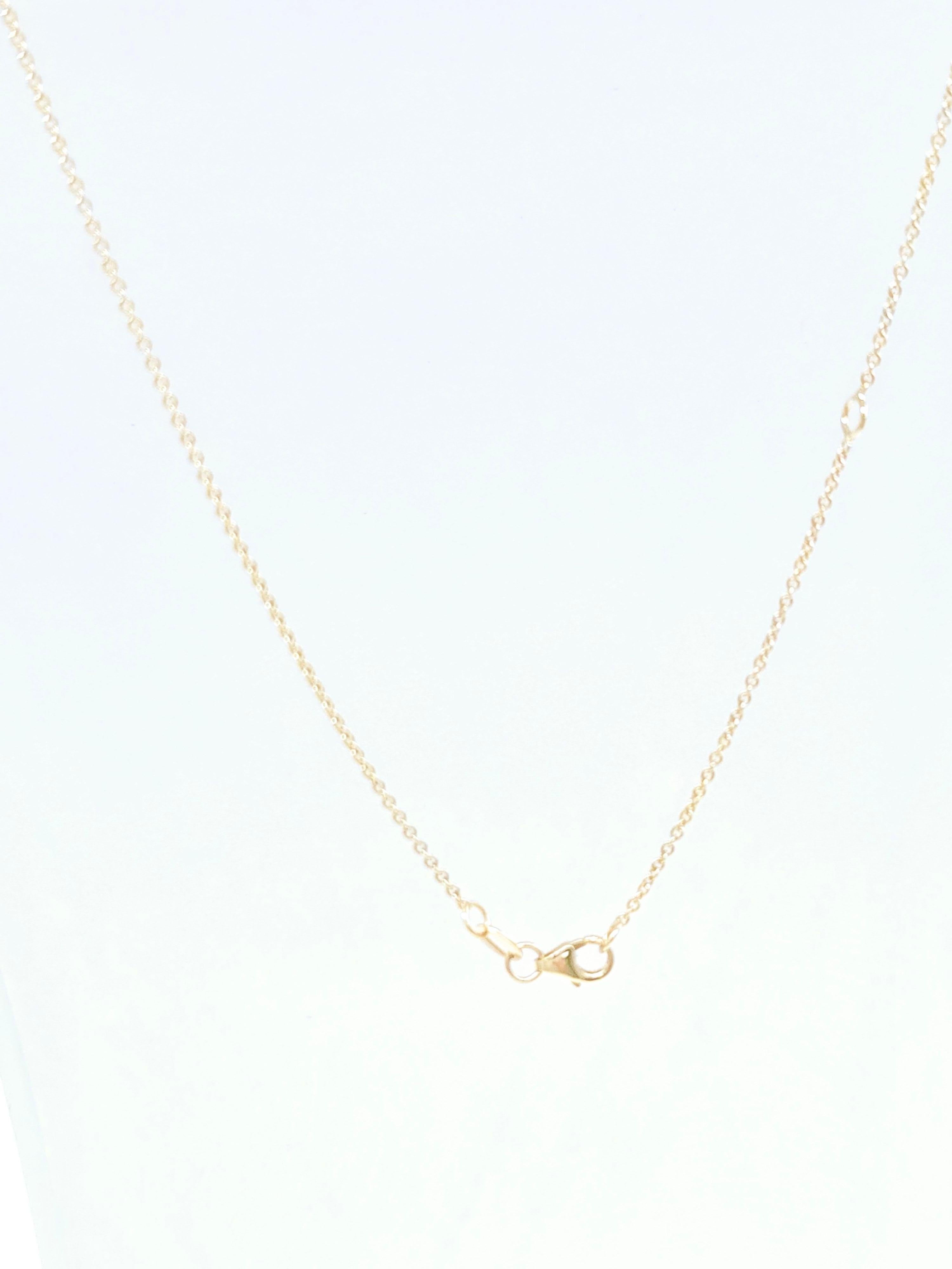 Donna Collana mini con diamanti naturali da 1,03 carati con incastonatura a illusione da 19
