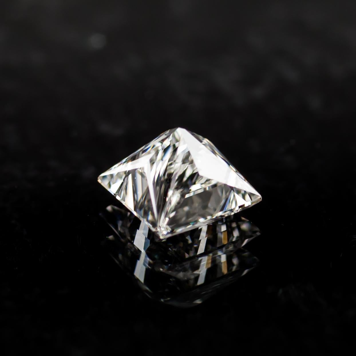 Diamant taille princesse de 1,03 carat non serti I/VS1 certifié GIA en vente 2